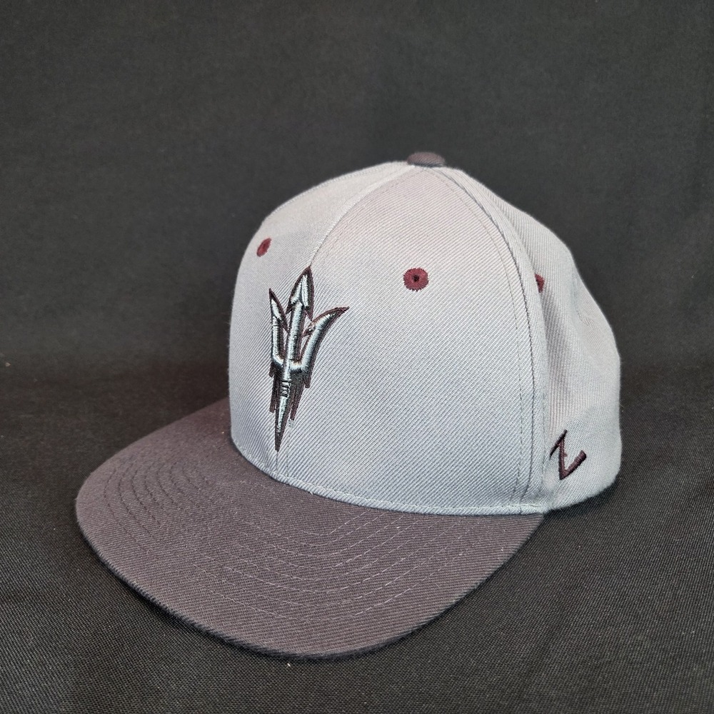 Arizona State University Sun Devils Embroidered Logo Gray Hat Baseball Cap